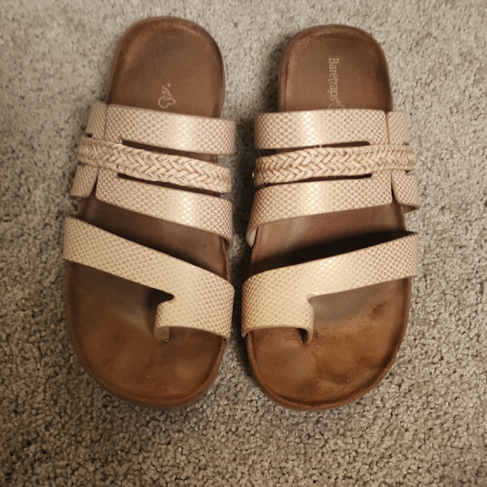 Baretraps Beige Strappy Sandals